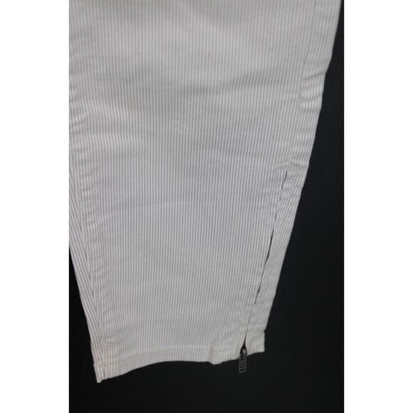 Ann Taylor Loft Modern Skinny Pants Size 24/00 Gray & White Stripe Jeans Nwt - Picture 4 of 10